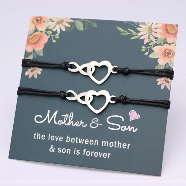 Infinity Heart Bracelet Set