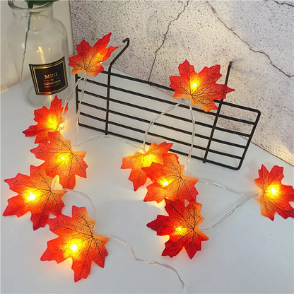 LED Maple Leaf Garland Lights – Fall, Halloween & Thanksgiving Décor