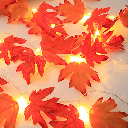 LED Maple Leaf Garland Lights – Fall, Halloween & Thanksgiving Décor