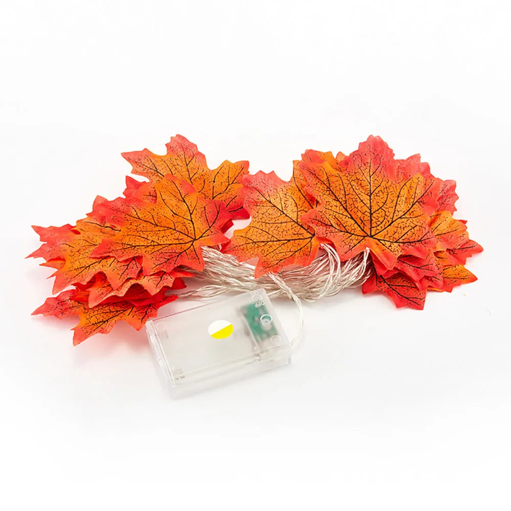LED Maple Leaf Garland Lights – Fall, Halloween & Thanksgiving Décor