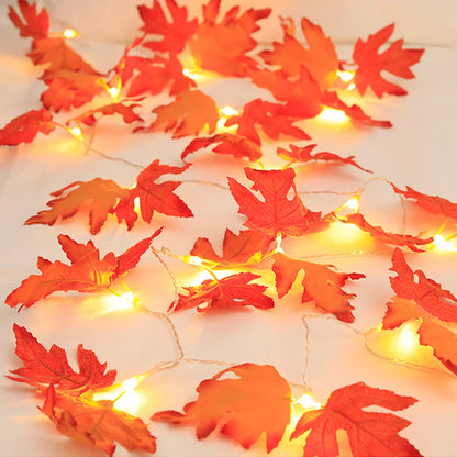 LED Maple Leaf Garland Lights – Fall, Halloween & Thanksgiving Décor