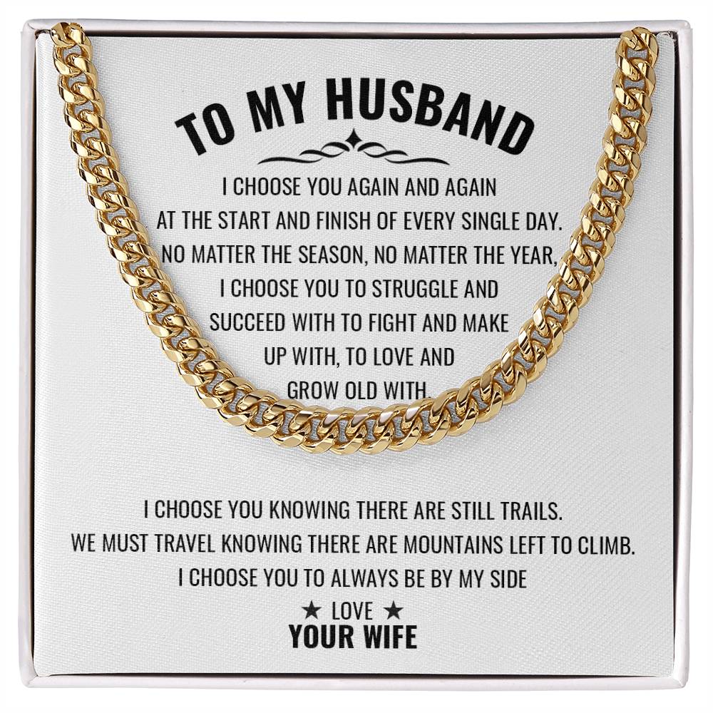 To My Husband | Cuban Link Chain