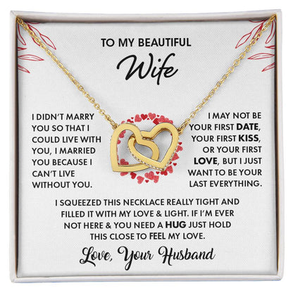 To My Beautiful Wife | Interlocking Hearts necklace